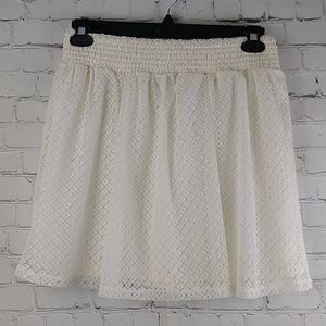 Maurices Ivory Lace Overlay Skirt Size S